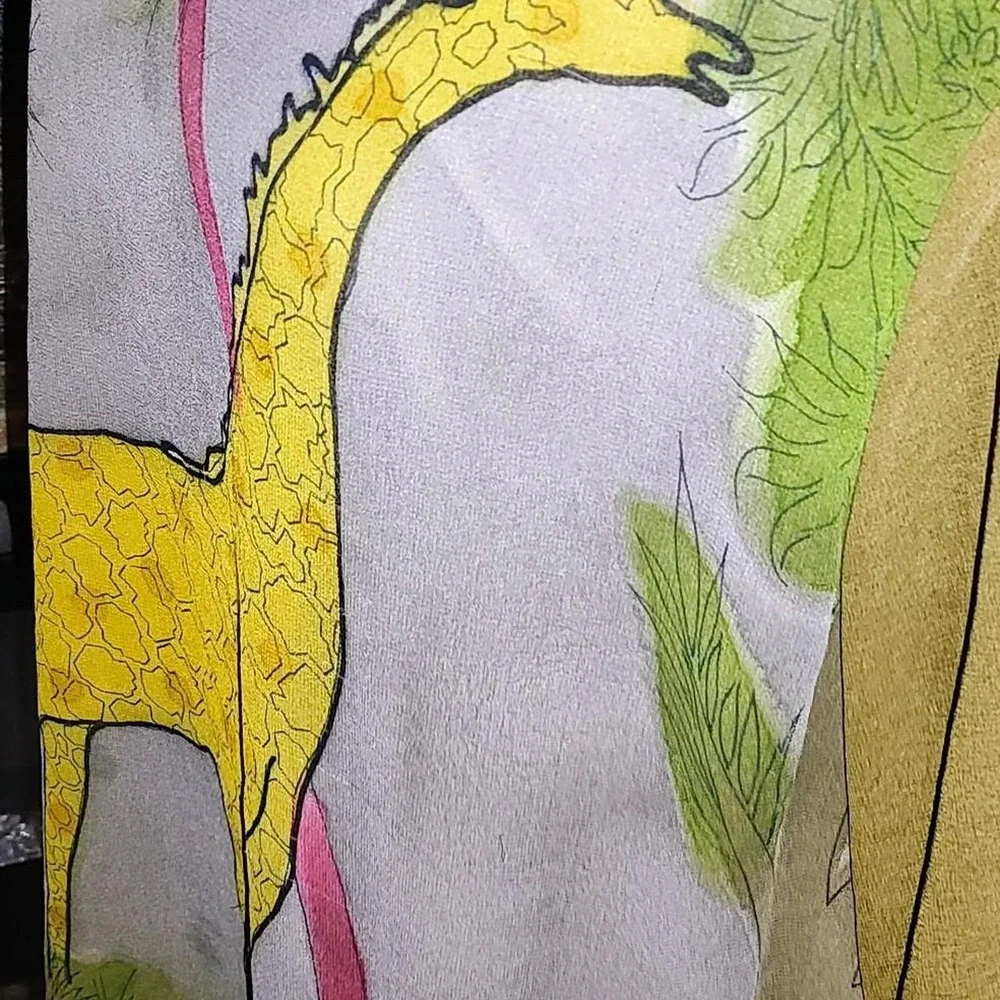 Dalin Collection Flowy Giraffe Top size 1x - Picture 5 of 8